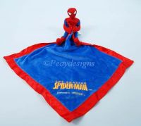 Marvel Amazing SPIDERMAN Security Blanket Lovey Rattle RARE